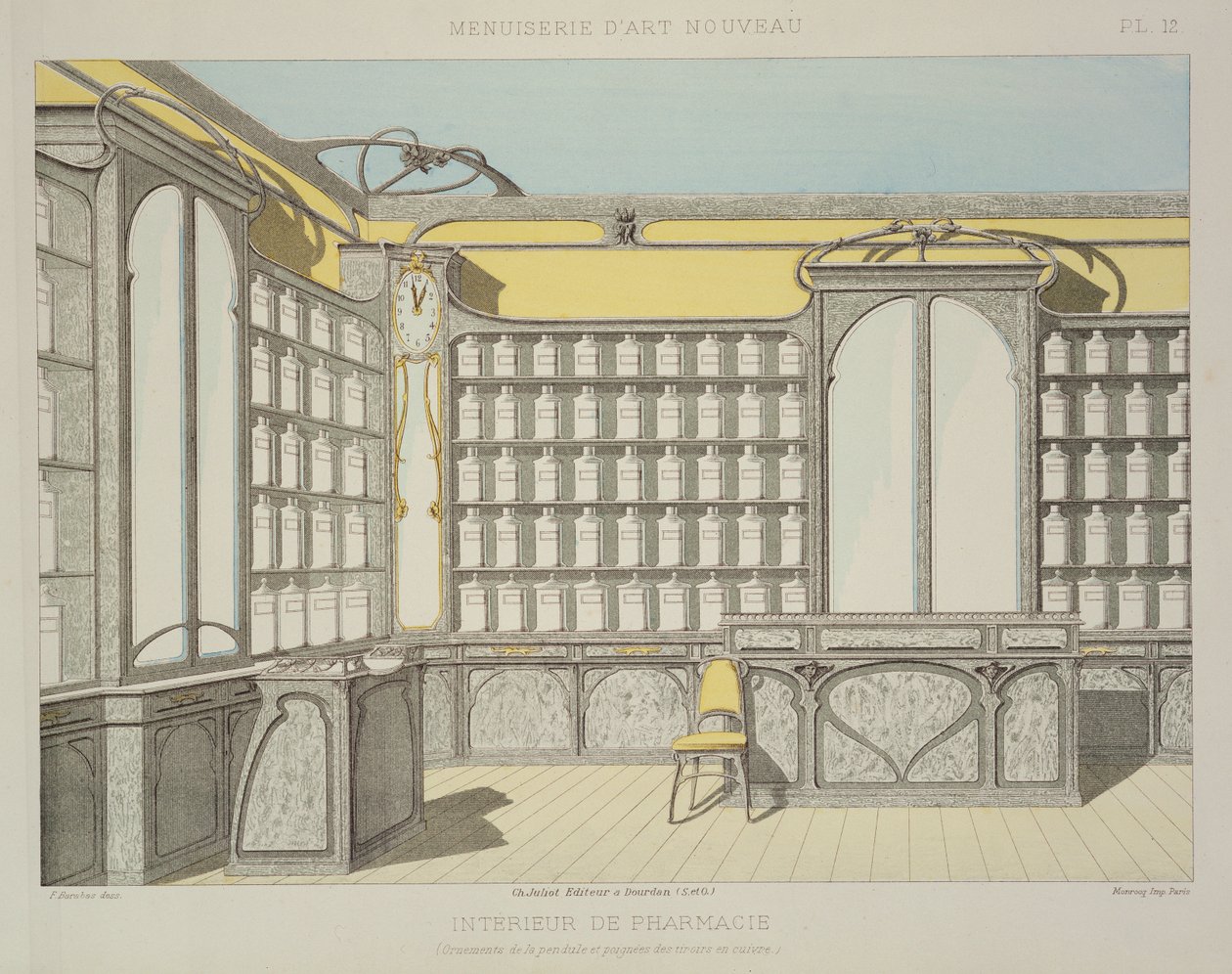 Pharmacy interior, illustration from 