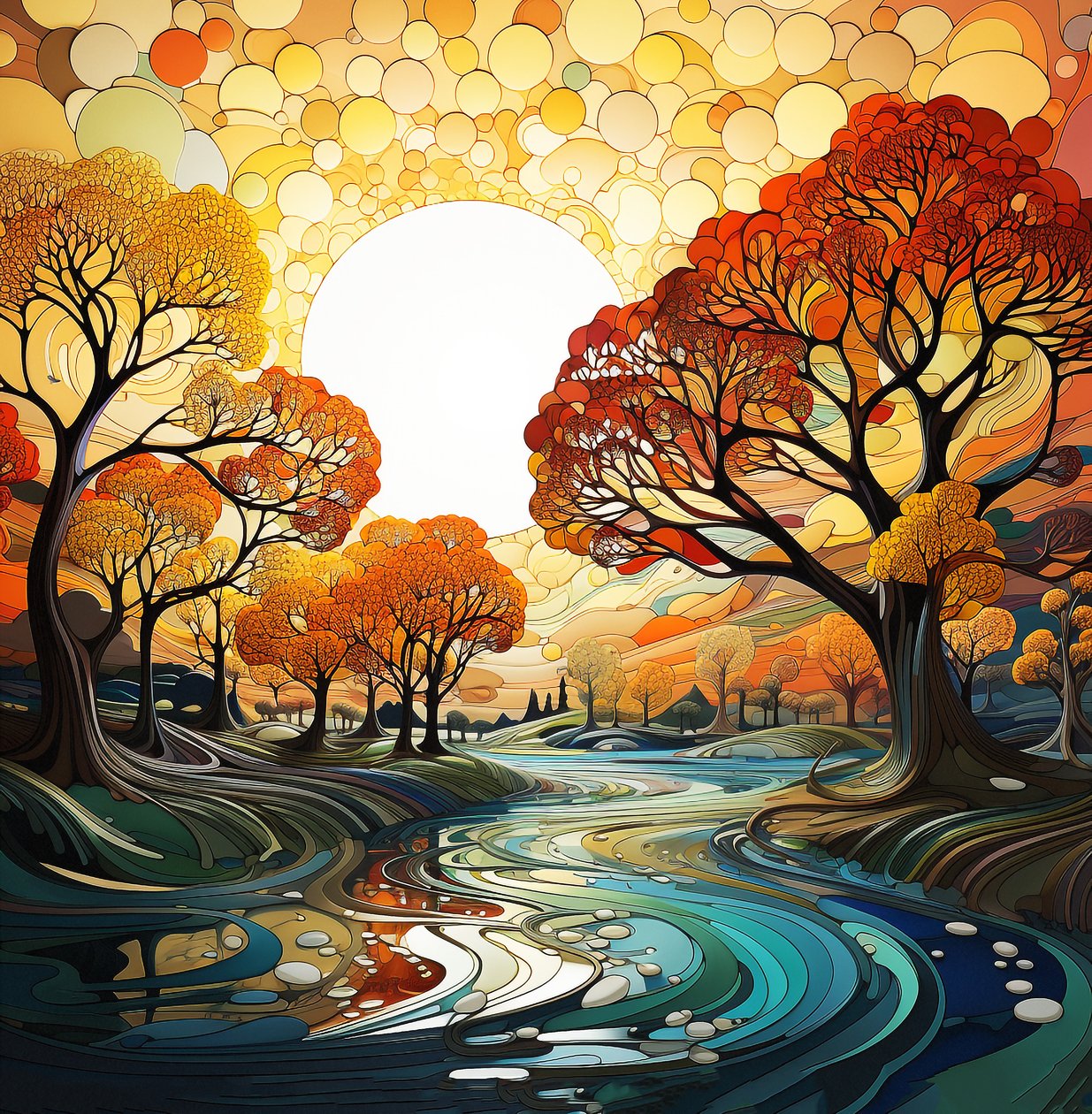 Fantasy Landscape & Trees Paintings for Sale, Wall Art | Canvas Prints by F. Abderrahim