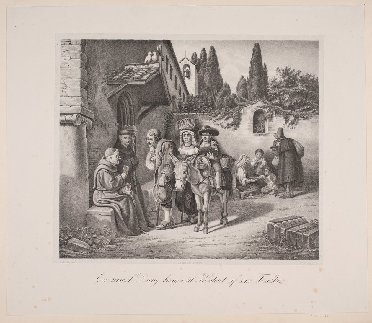 A Roman Boy Brought to the Monastery by His Parents by F. Gautesen