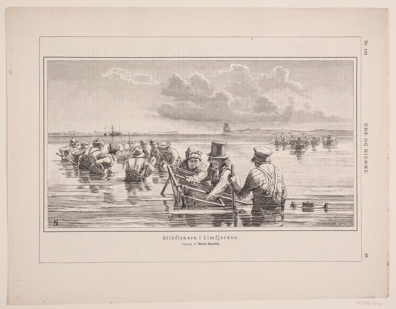 Eel Fishers in Limfjord by F. Hendriksen