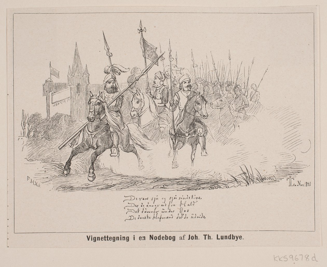 Vignette Drawing in a Music Book by F. Hendriksen