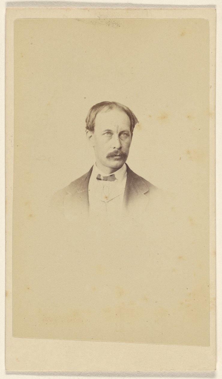 Unidentified Man with Moustache, in Vignette-Style by F. Schwarzschild