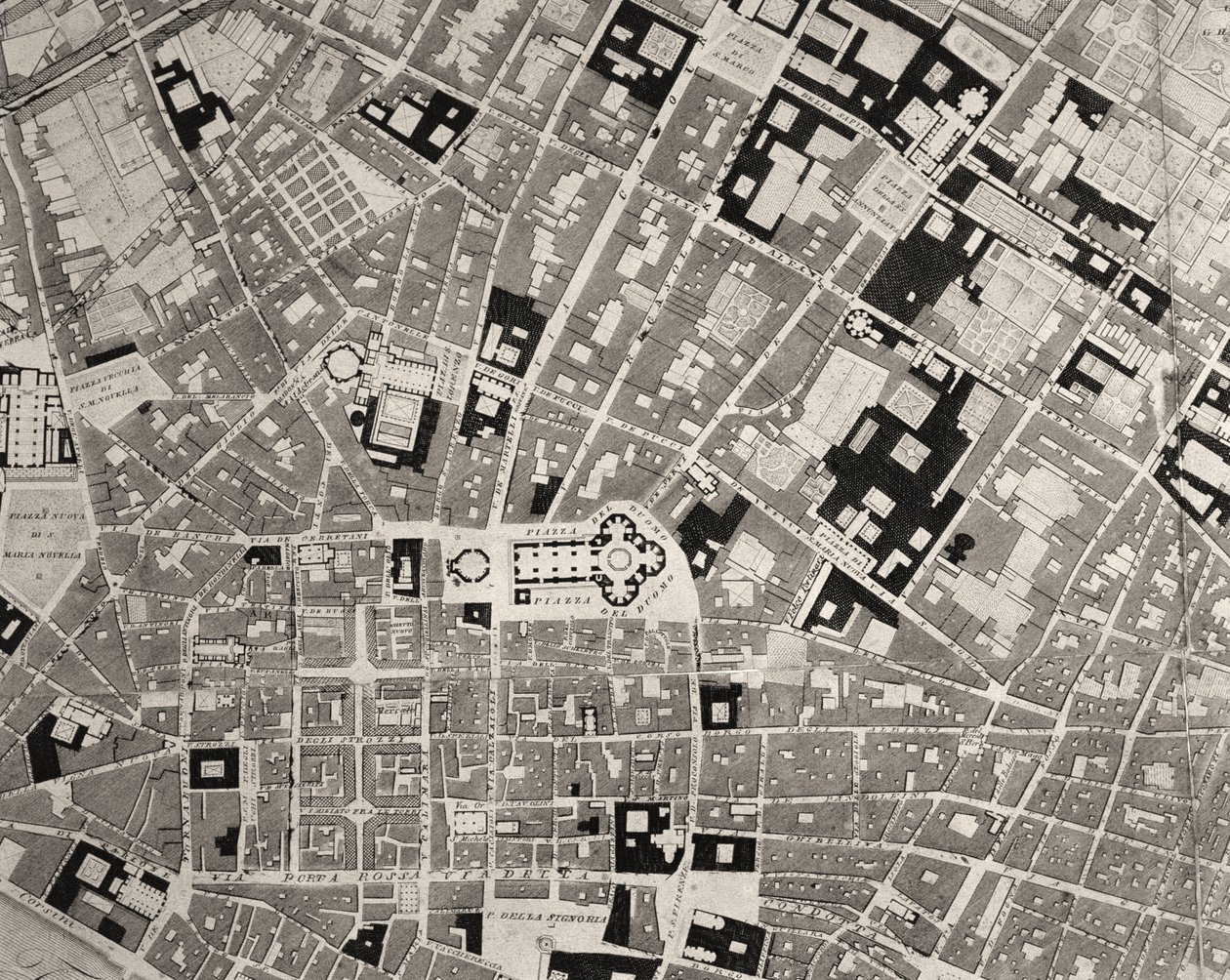 Map of Florence (detail) by Fantozzi