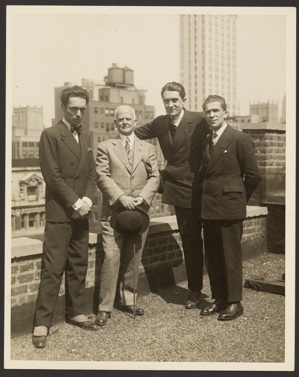 Group Portrait of F. Vecchi, Dr. Brinton, F. Azari, and O.L. Foletti by Fedele Azari