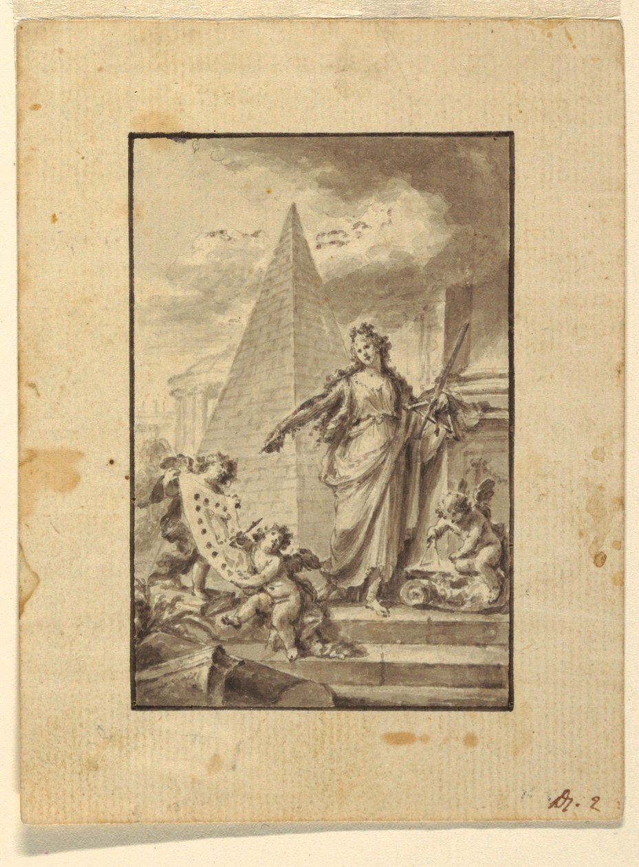 Design for an Illustration: "Architecture", 1760-89 by Fedele Fischetti