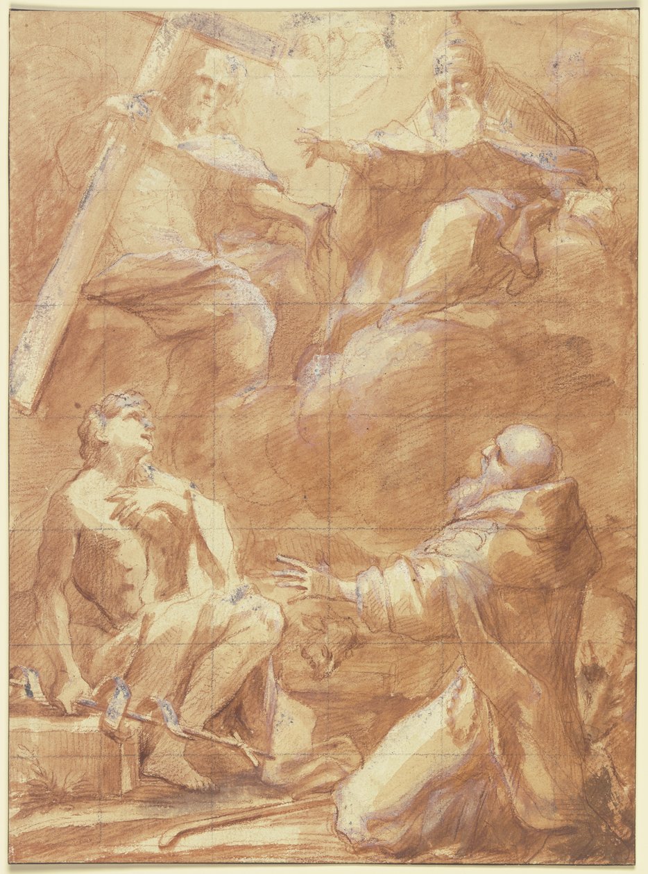 John the Baptist and Saint Anthony Behold God the Father by Federico Barocci