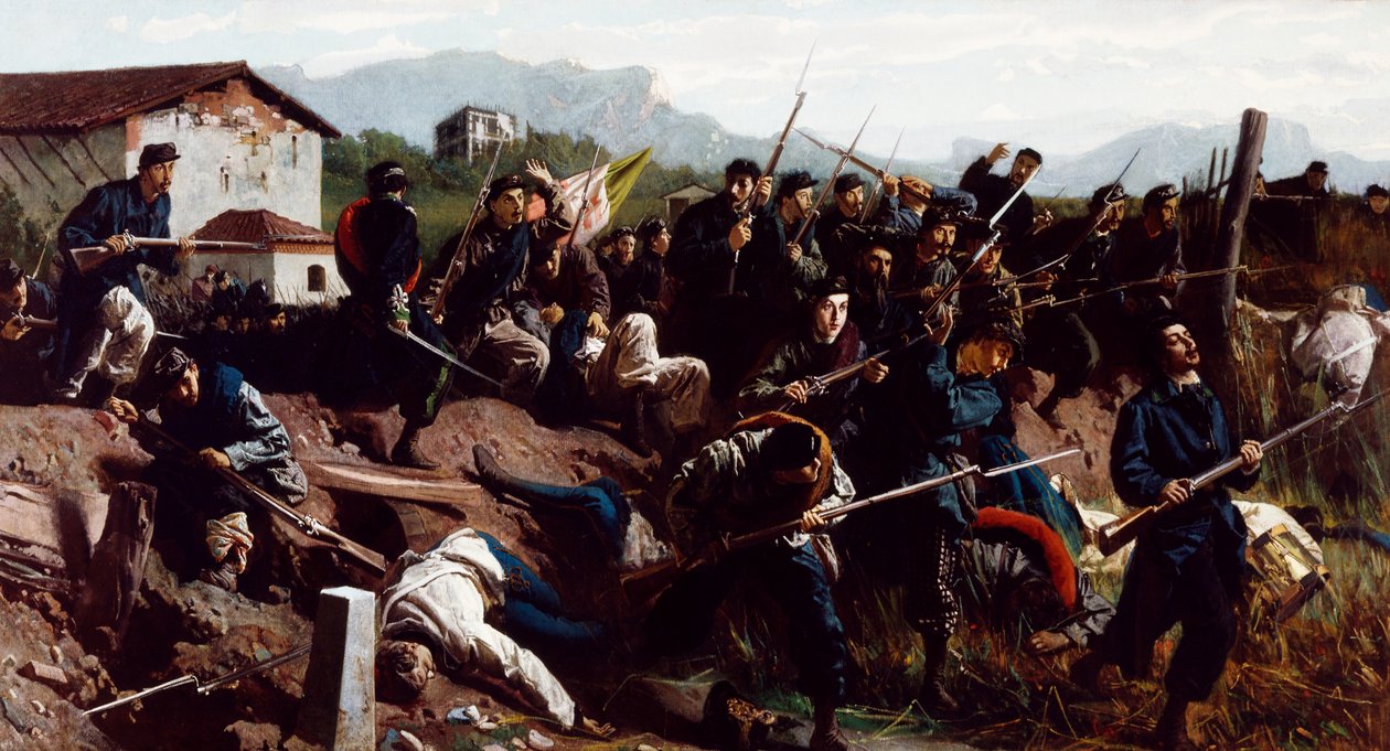 The Battle of Varese, c.1862 by Federico Faruffini