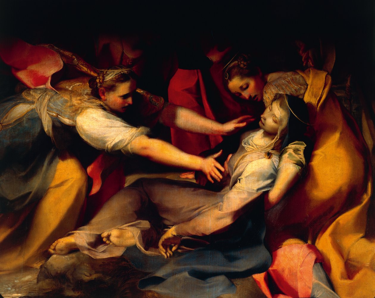Fainting of the Virgin, Detail from the 