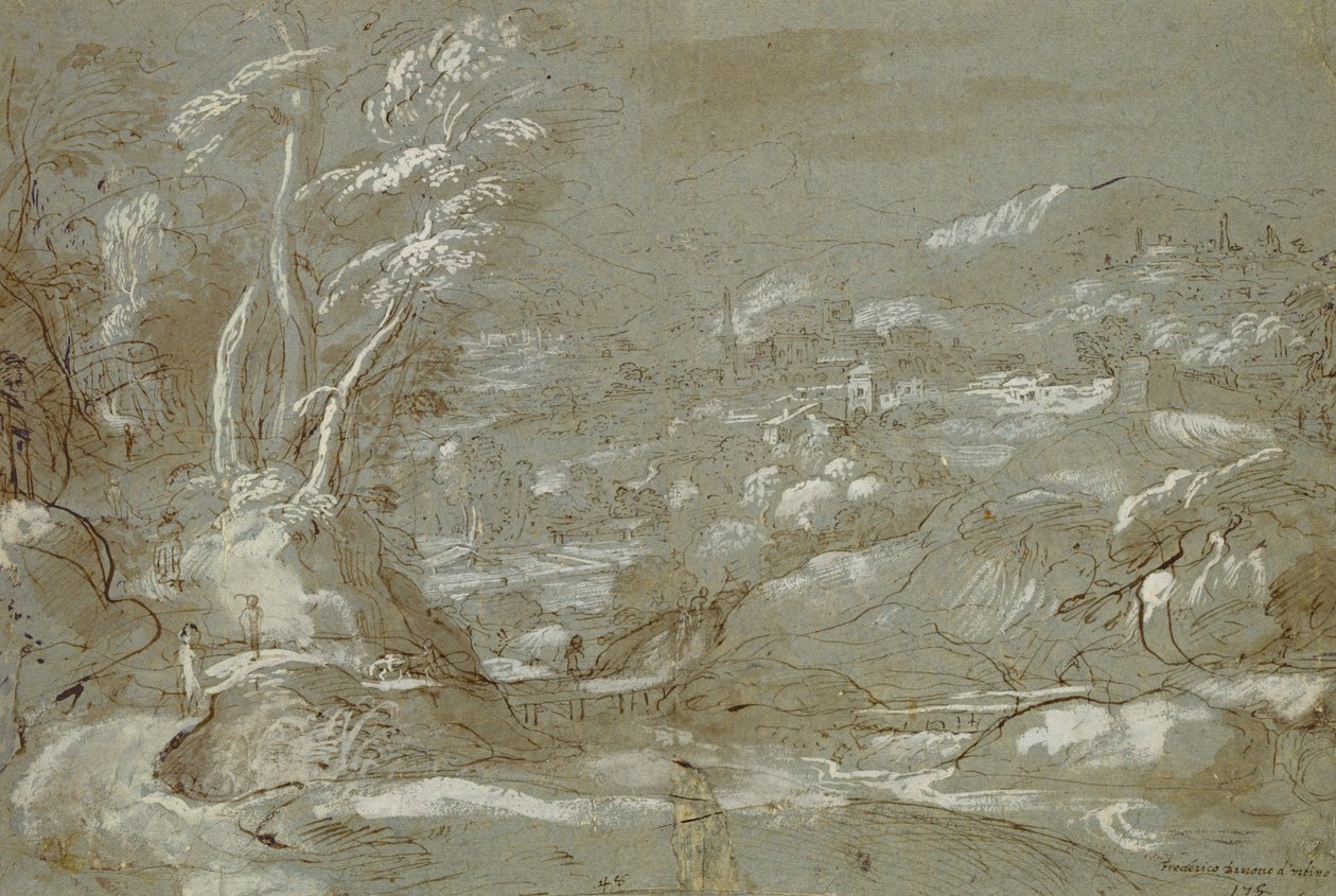 Landscape by Federico Fiori Barocci or Baroccio