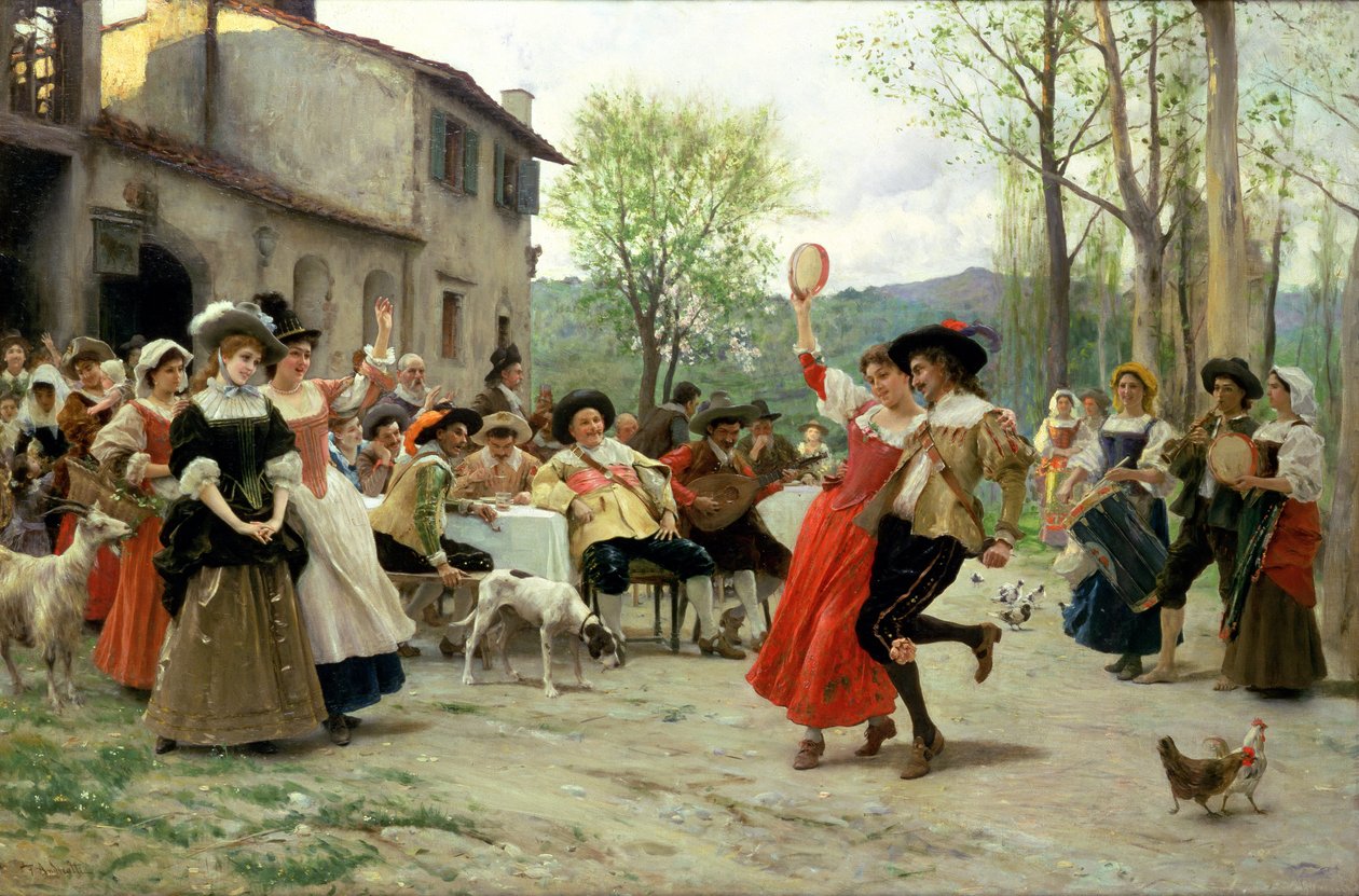 Silks and Satins at the Wedding Dance by Federigo Andreotti