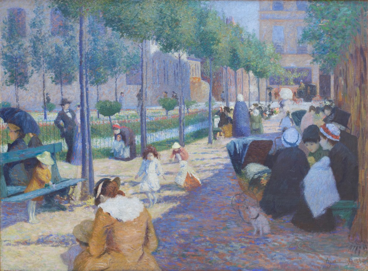 View of Antwerp Square in Paris by Federigo Zandomeneghi