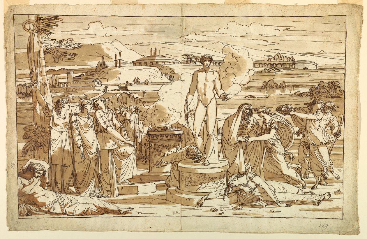 The Worship of Amor Vincitor by Felice Giani