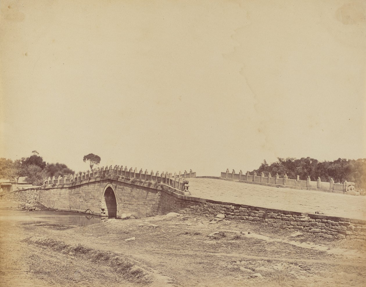 Bridge of Palichian Near Pekin, the Scene of the Fight with Imperial Chinese Troops, September 21, 1860 by Felice Beato
