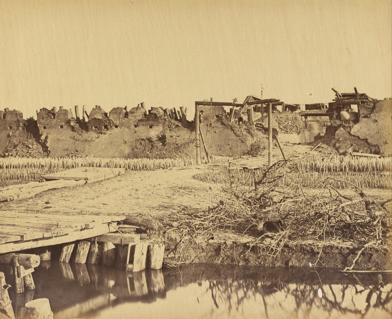 Exterior of the North Fort showing the English entrance August 21st 1860 by Felice Beato