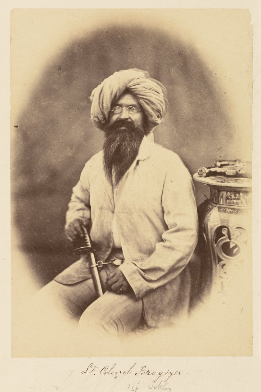 Lieutenant Colonel Braysyer, 14th Sikhs by Felice Beato