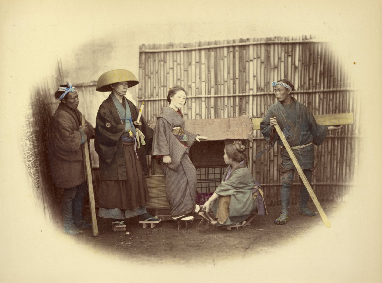 Norimono or Sedan Chair by Felice Beato
