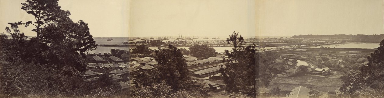 Panorama, Yokohama from Governors Hill by Felice Beato