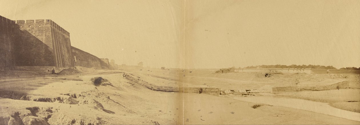 Position Taken Up by the English and French with the Enclosure at the Temple of the Earth Preparing by Felice Beato