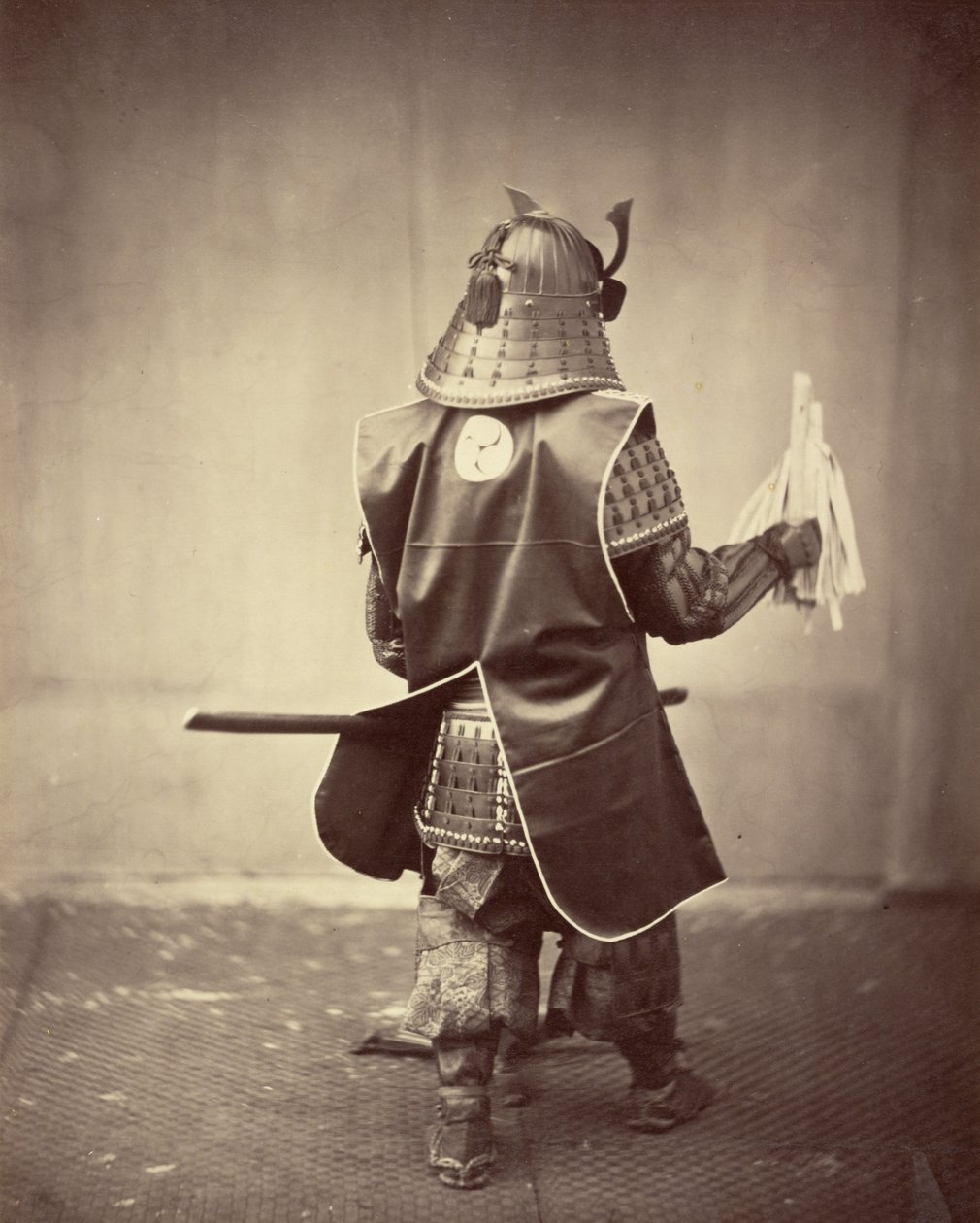 Samurai Costume - Back view by Felice Beato