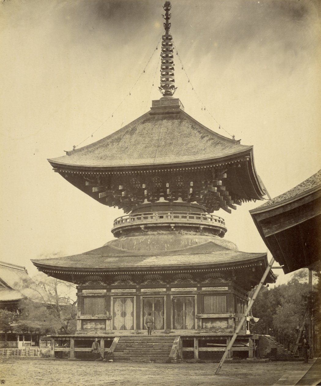 [Single-storied Pagoda, Hachiman Shrine, Kamakura] by Felice Beato