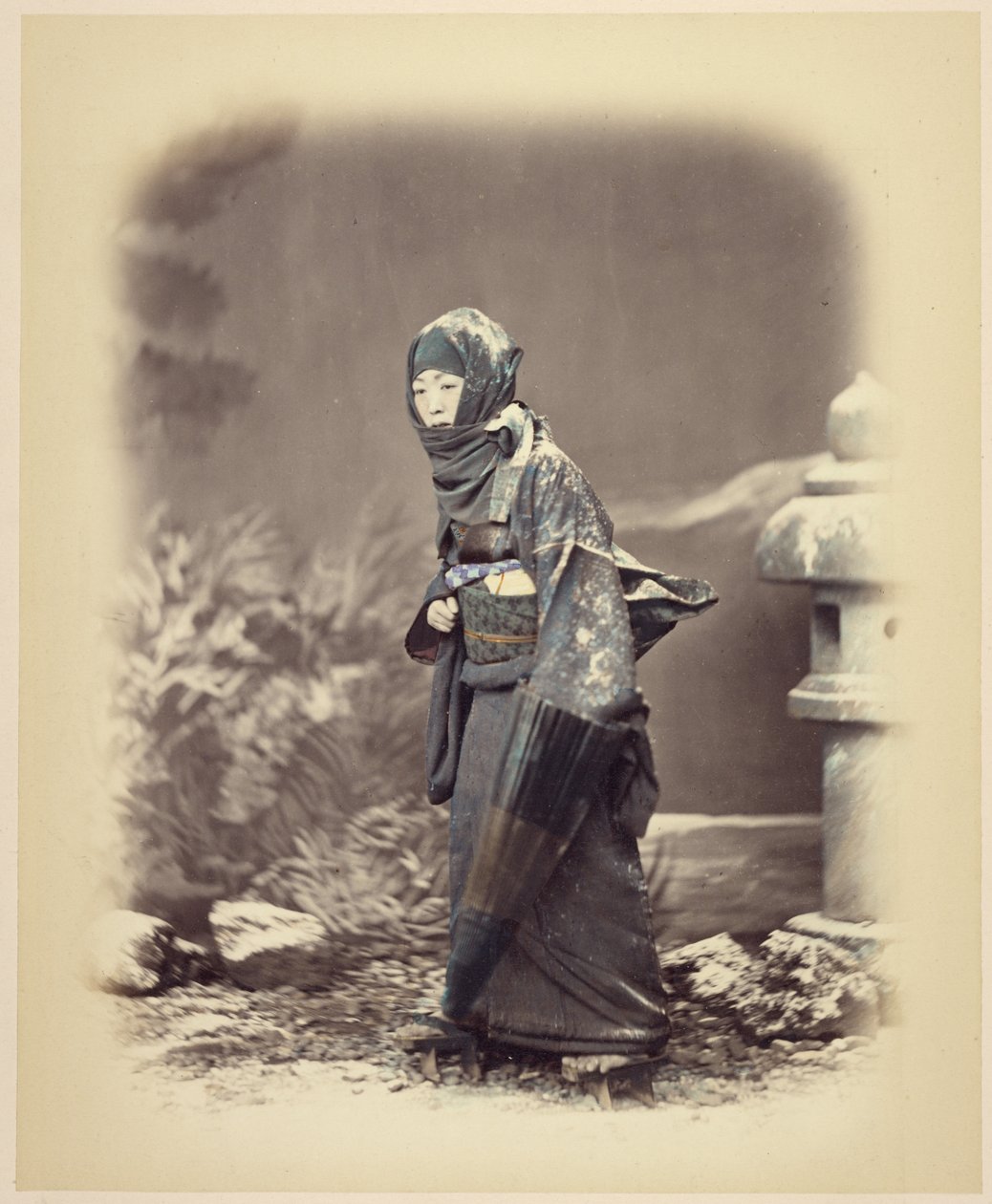 Woman in Winter Dress by Felice Beato