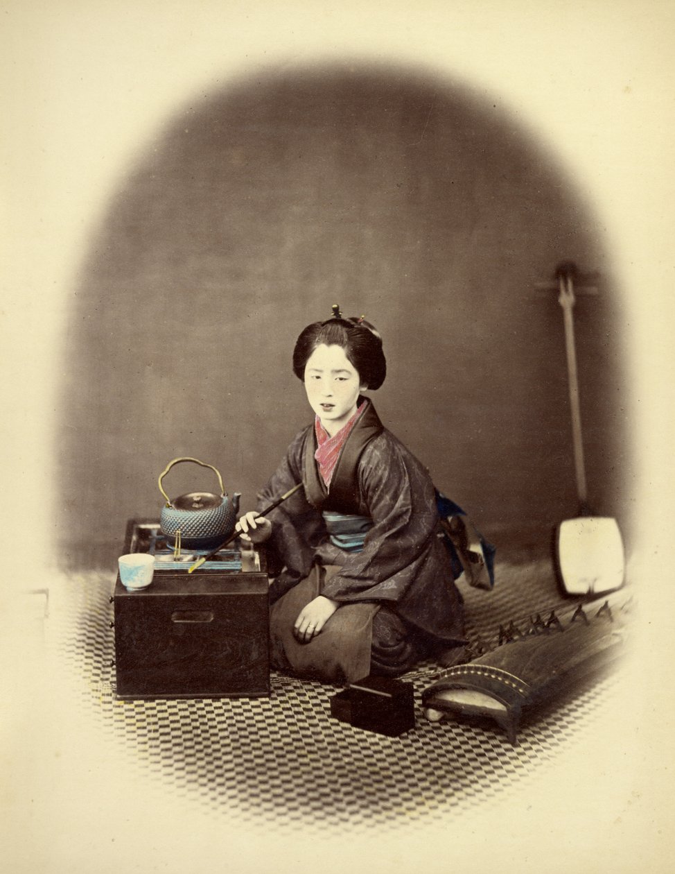 Young Lady with Pipe by Felice Beato