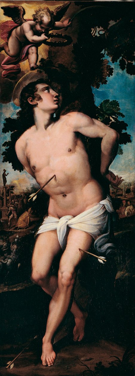 The Martyrdom of St. Sebastian by Felice Brusasorci