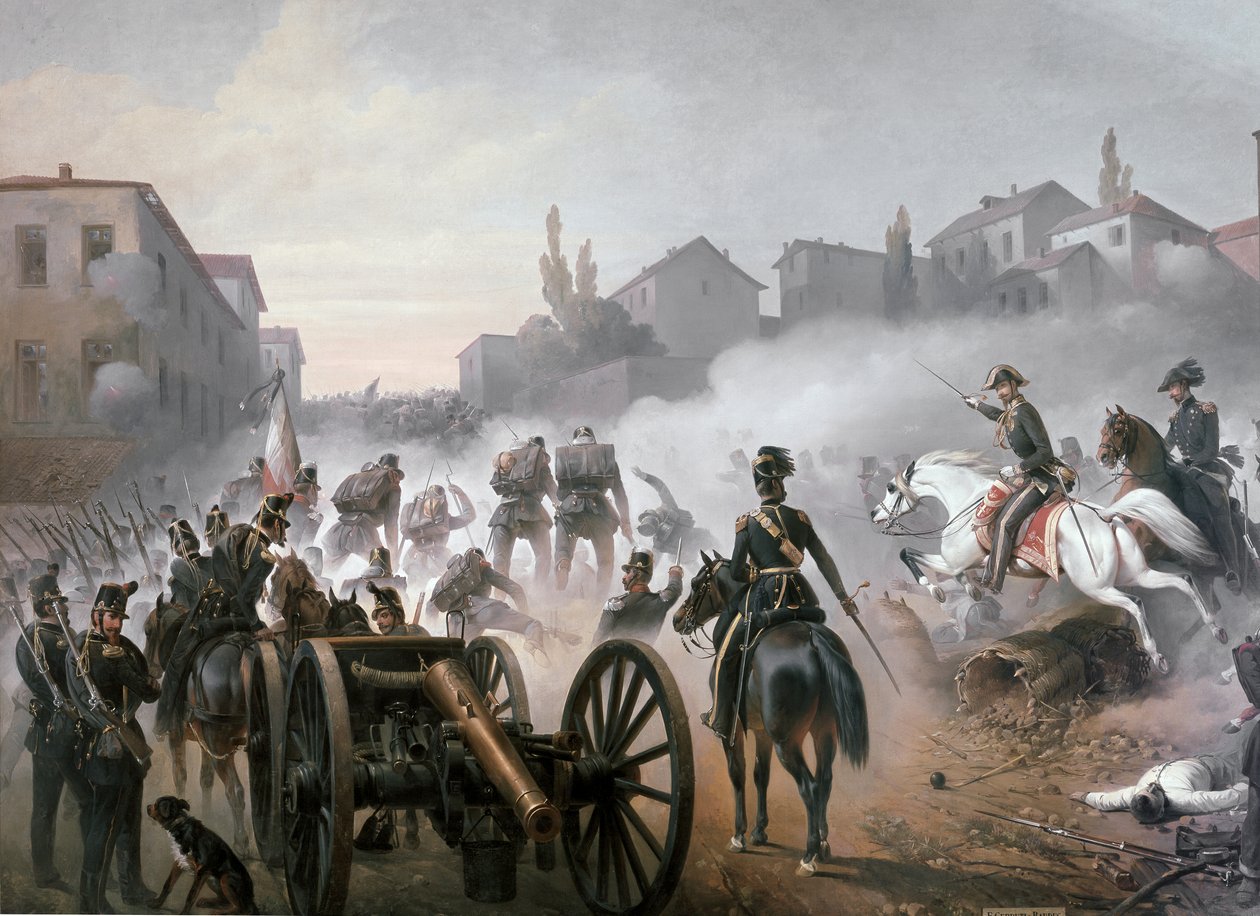 The Battle of Pastrengo (detail) by Felice Cerruti Bauduc