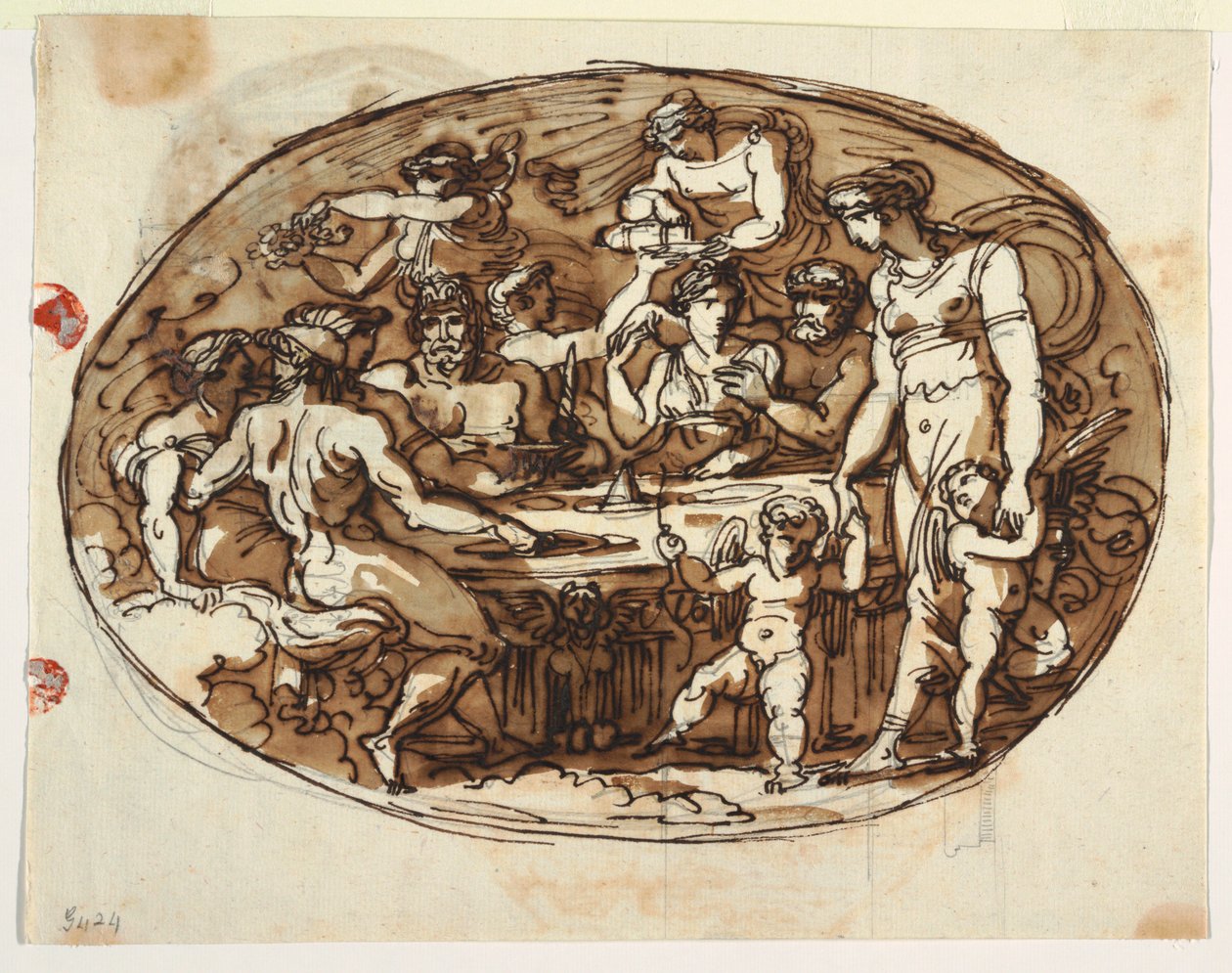 Banquet of the Gods, variant for the Sala di Pranza, Palazzo Guarini, Forli by Felice Giani