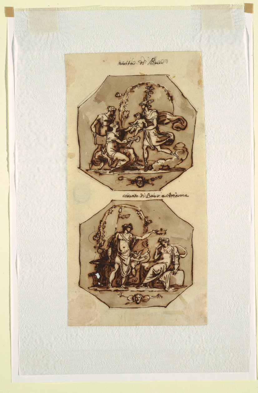 Birth of Bacchus; Banquet of Bacchus and Ariadne by Felice Giani