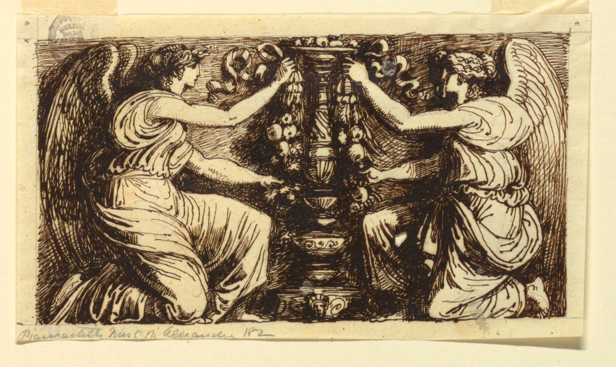 Design for a Symmetrical Frieze by Felice Giani