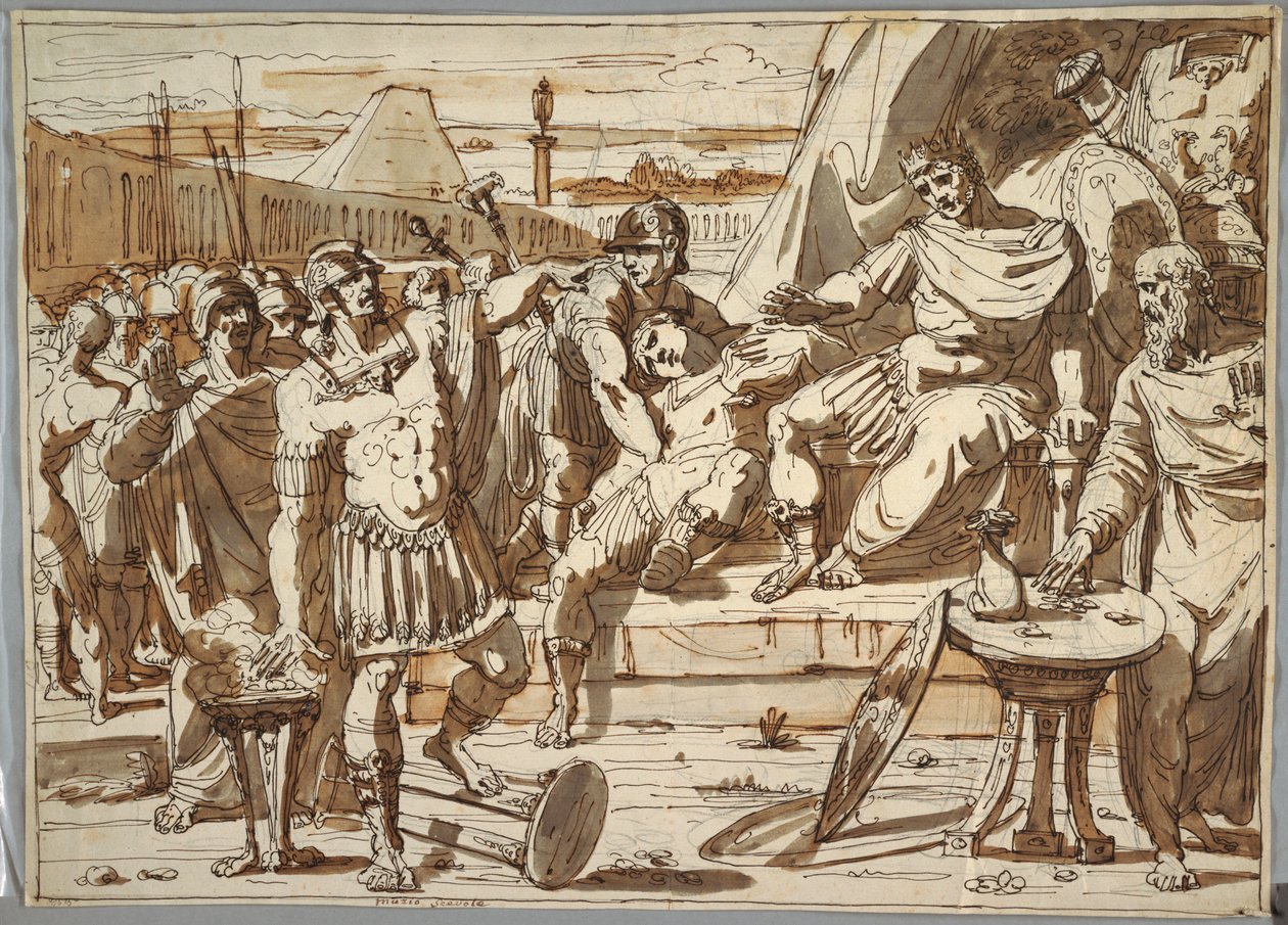 Caius Mucius Scaevola and Porsena, 1800–1820 by Felice Giani