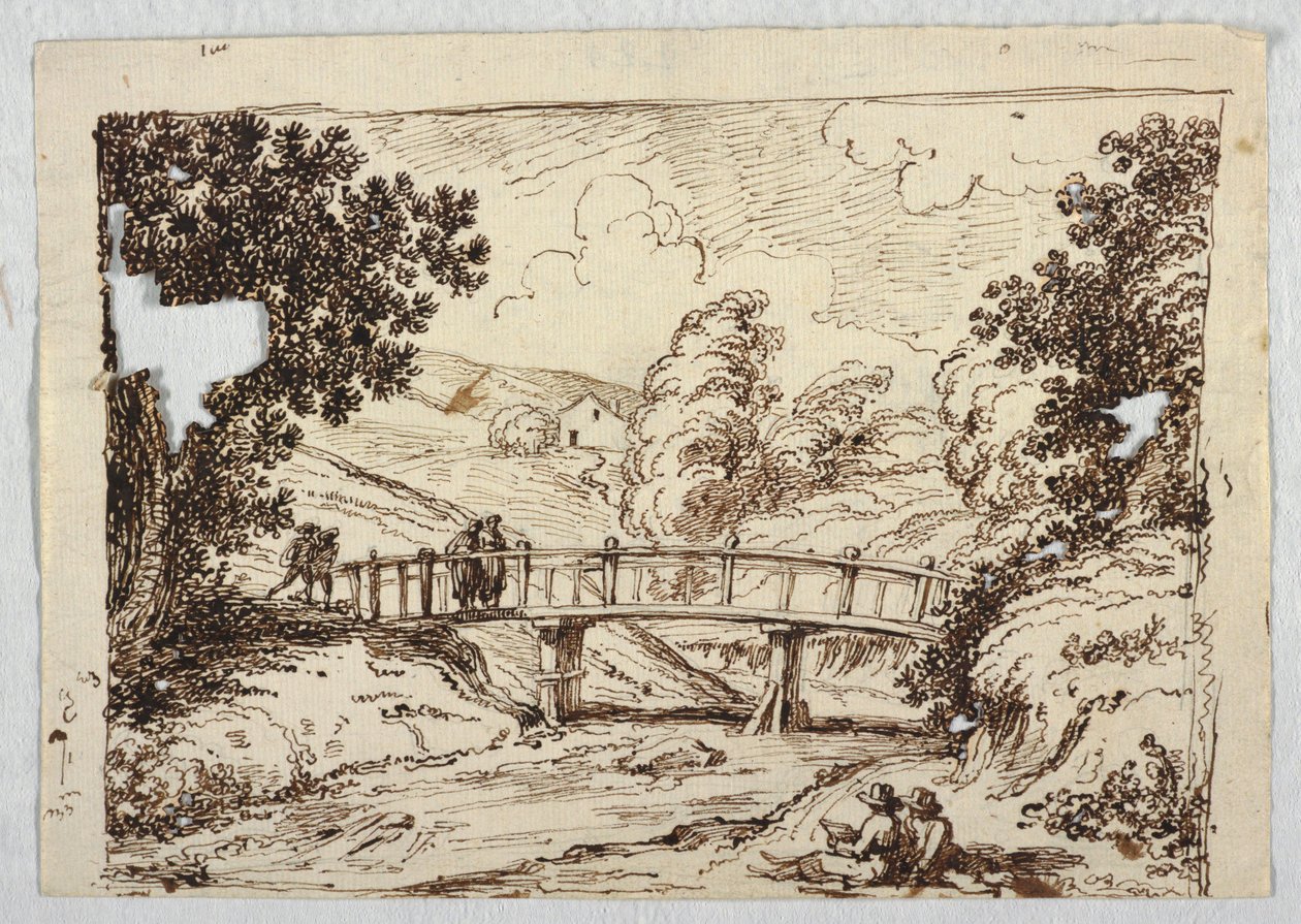 Landscape with Bridge, late 18th–early 19th century by Felice Giani