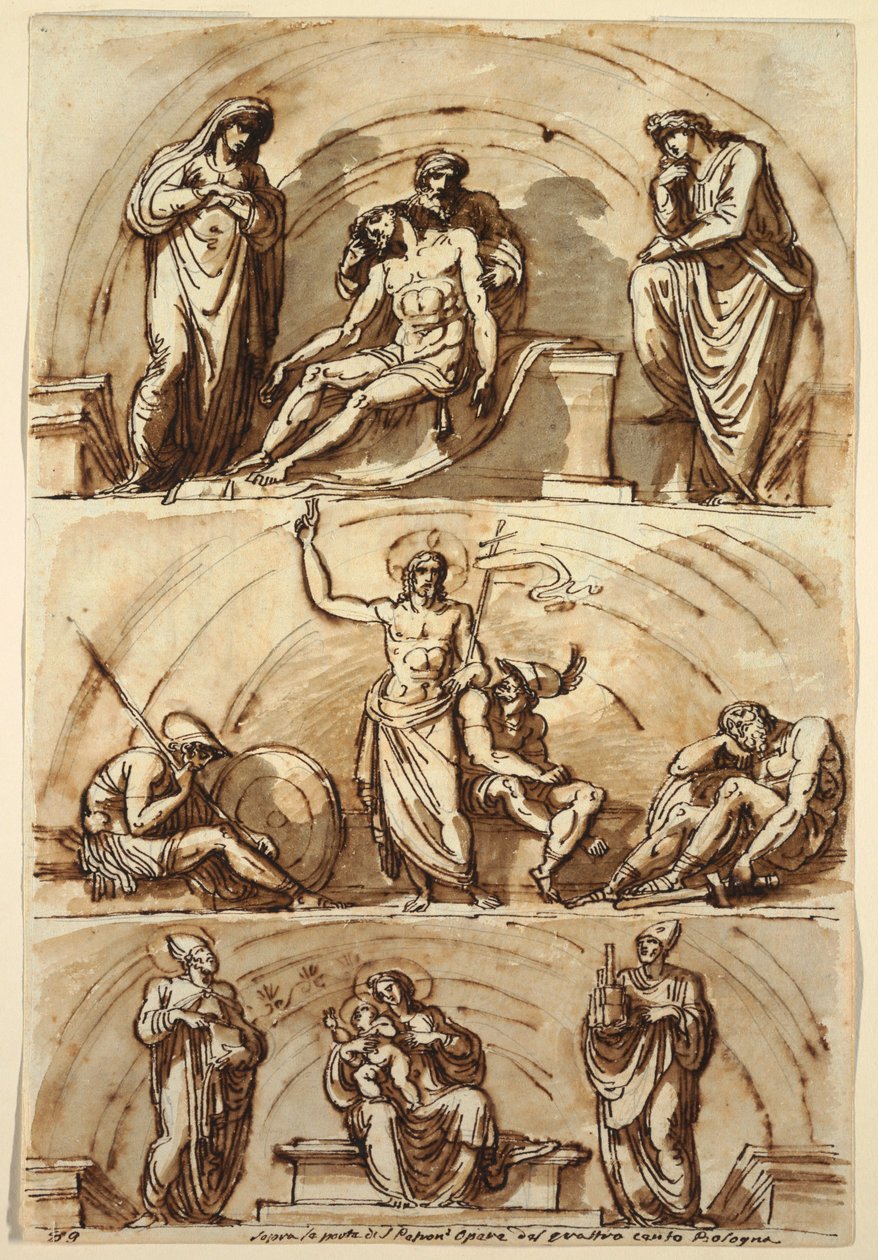 Studies after Lunettes, 1814 by Felice Giani