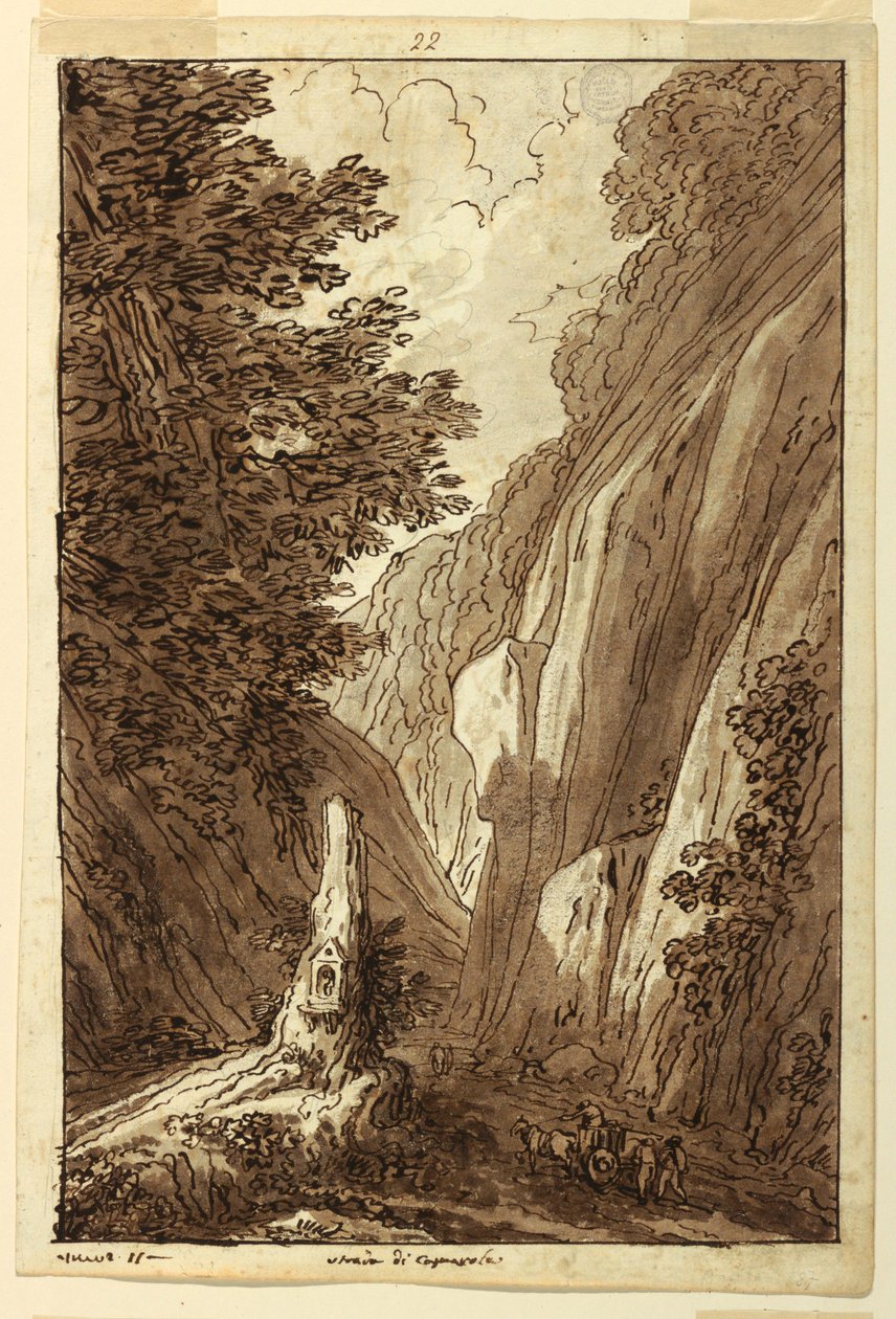 The Road to Caprarola, ca. 1813 by Felice Giani