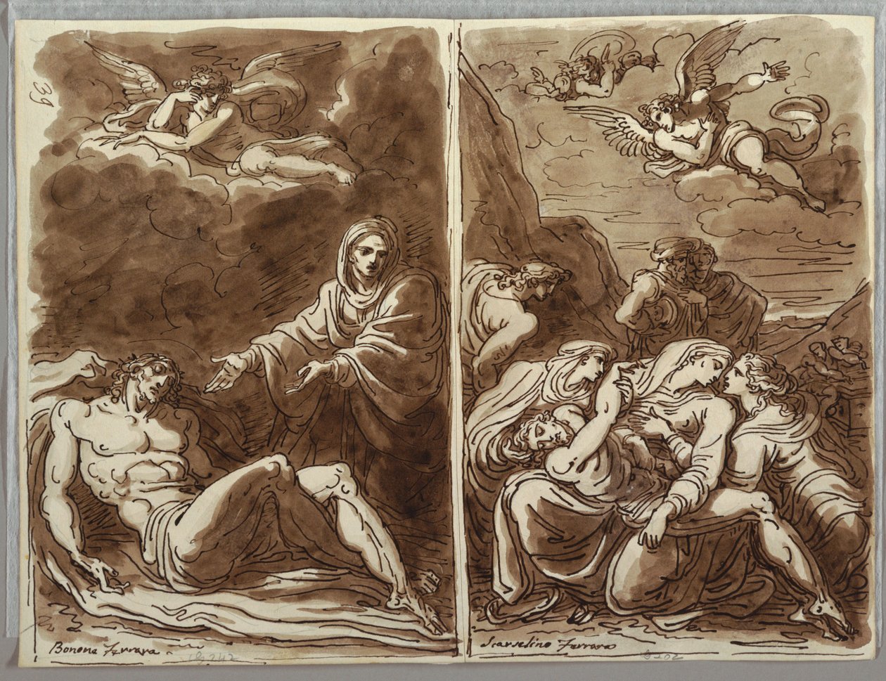 Lamentation over the Body by Felice Giani