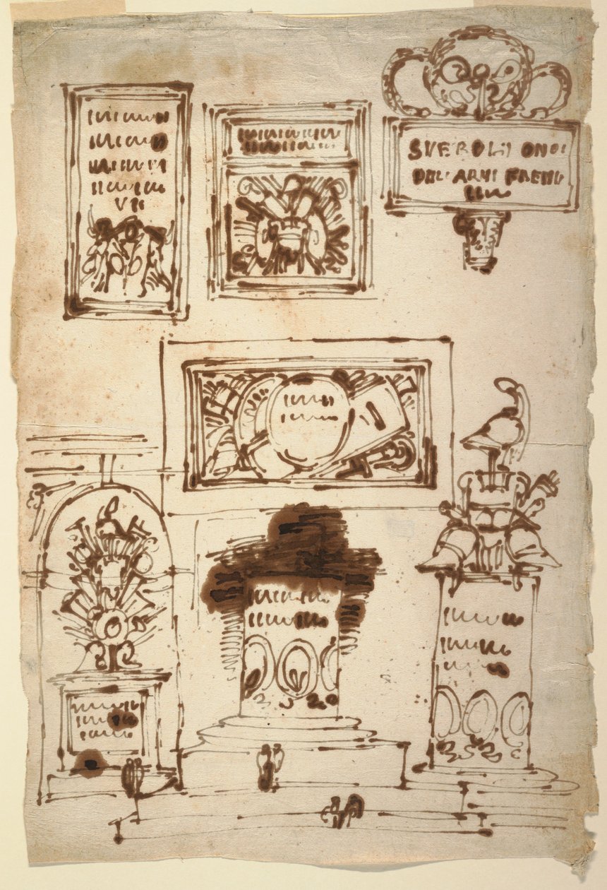 Memorial Tablets for Severoli Family, Faenza by Felice Giani