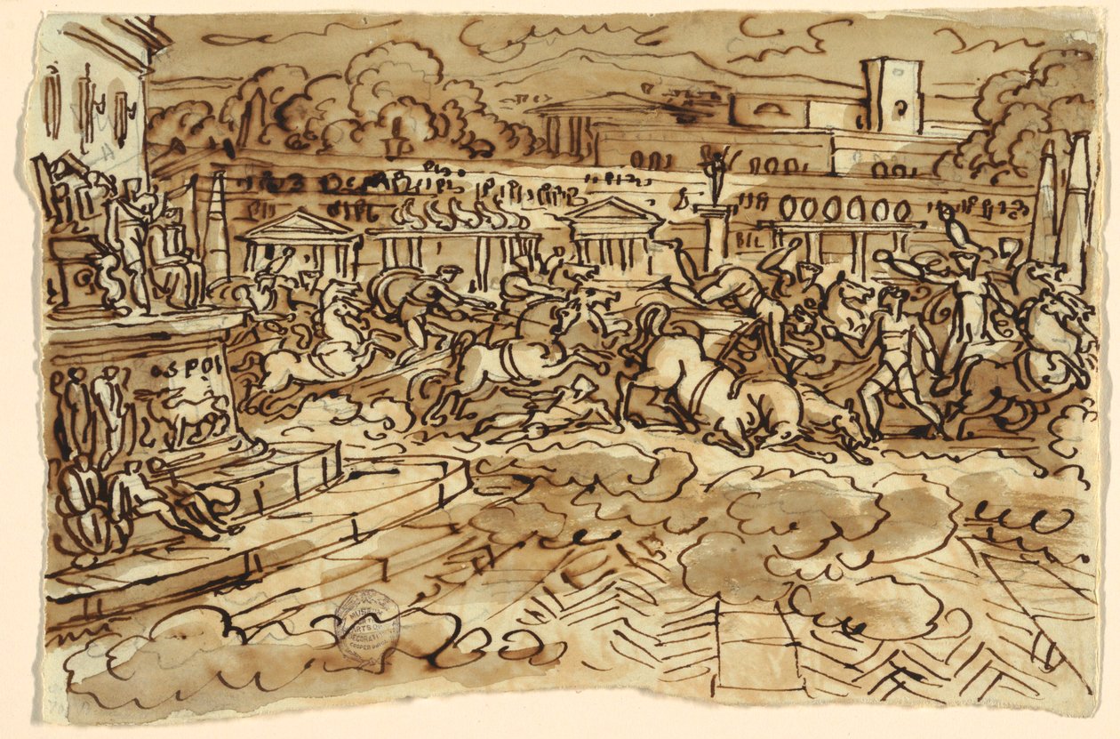 Project for Wall Paintings, as Decoration of a Frieze by Felice Giani