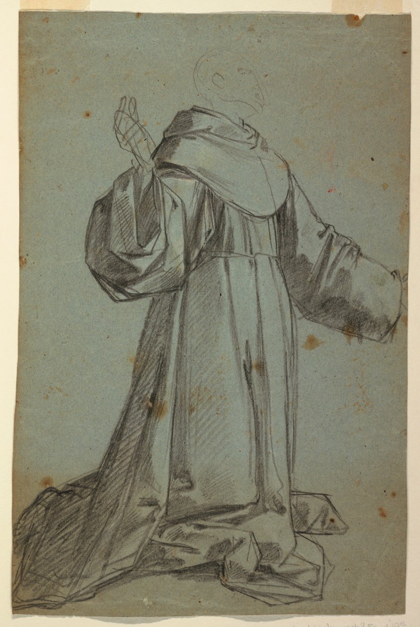 Sheet with Sketch of a Monk by Felice Giani