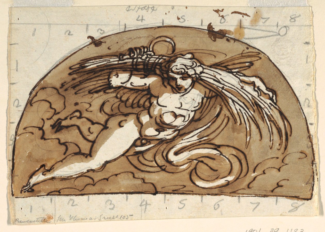 Summer, Lunette for Ceiling, Sala Ottagonale, Palazzo Milzetti, Faenza by Felice Giani