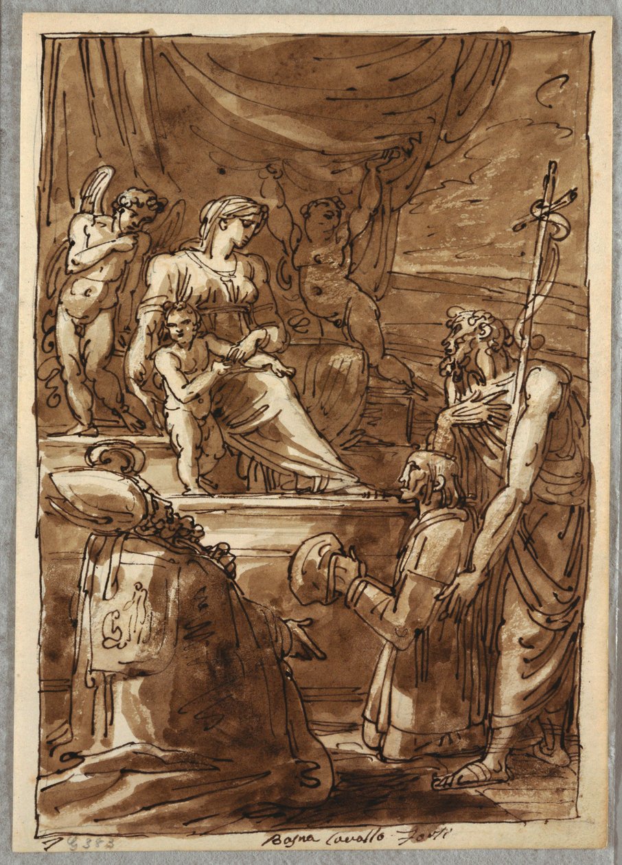 The Virgin and Child with Saints, Study after Gerolamo Marchesi by Felice Giani