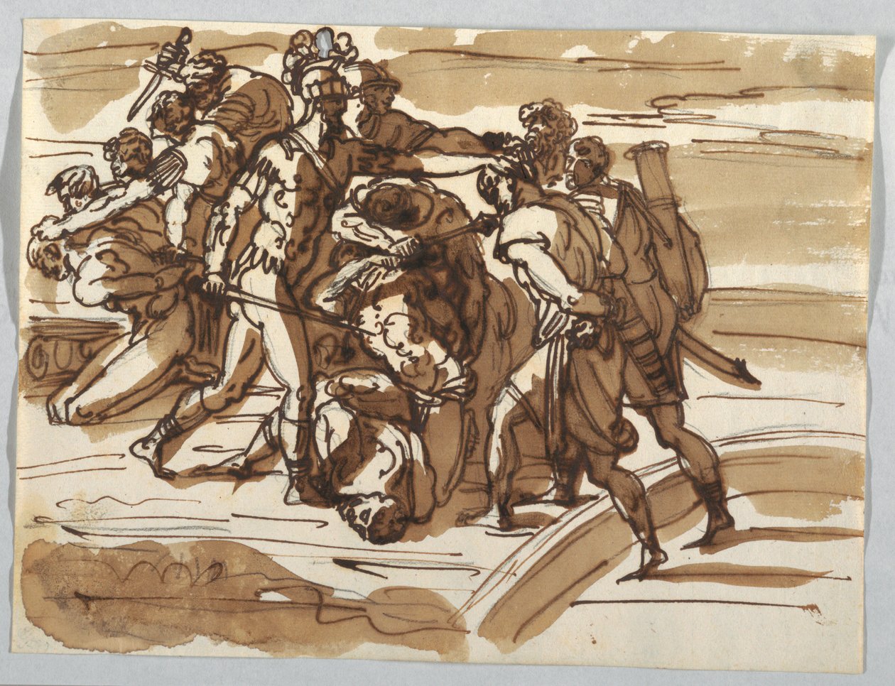 Two Groups of Captives from the Victory of Leo IV over the Saracens by Felice Giani
