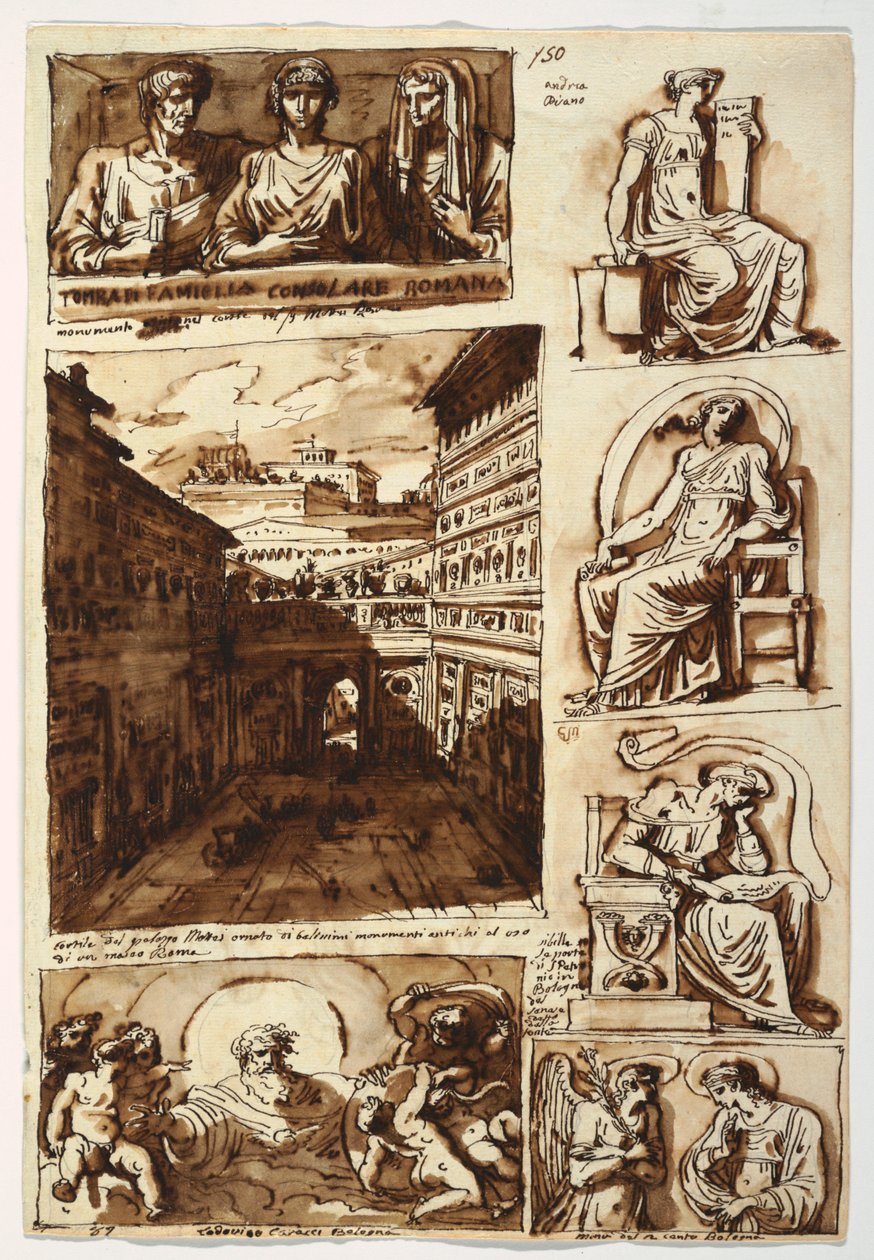 Various Works of Art. The Court of Palazzo Mattei in Rome by Felice Giani