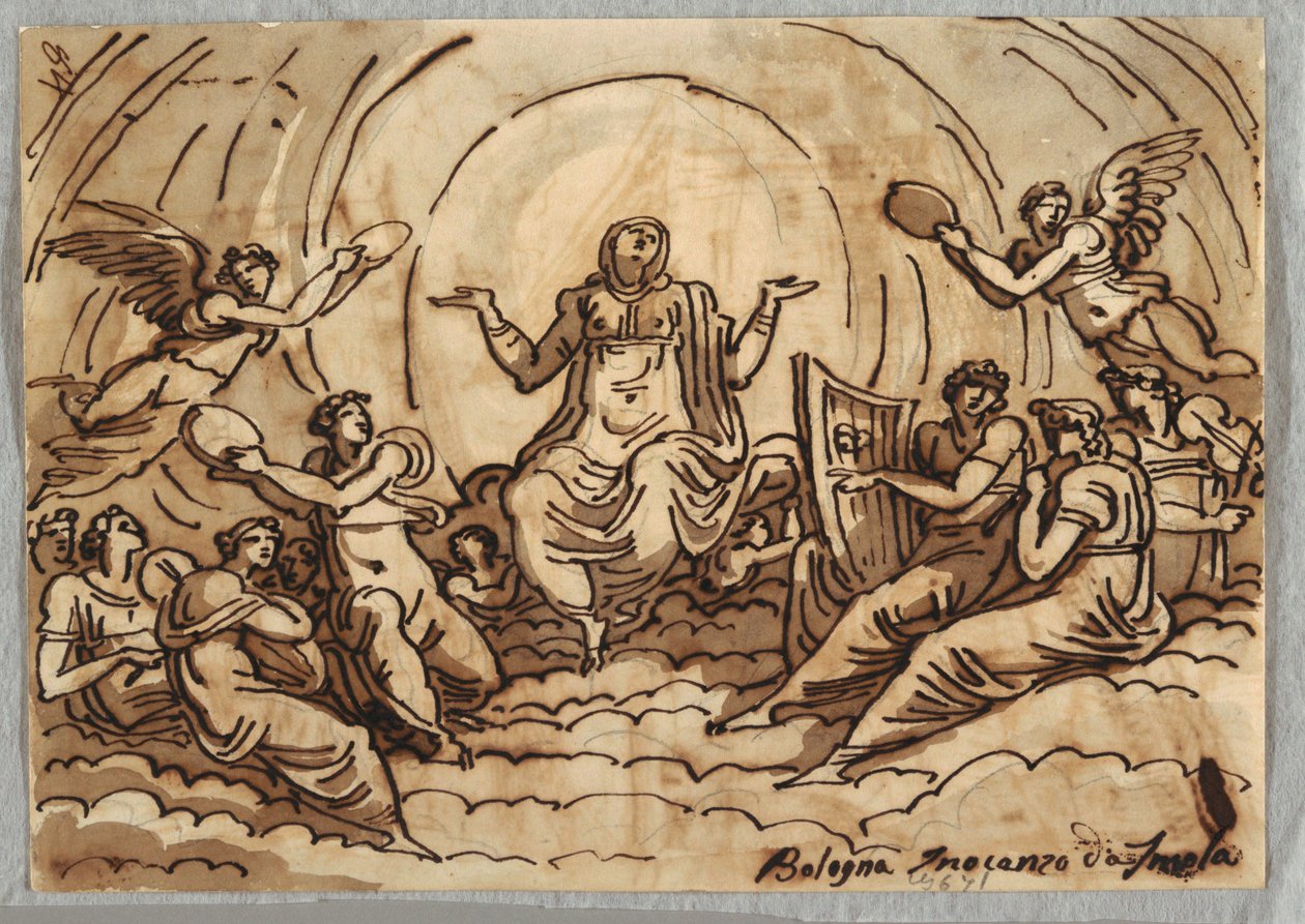 Virgin Ascending with Concert of Angels by Felice Giani