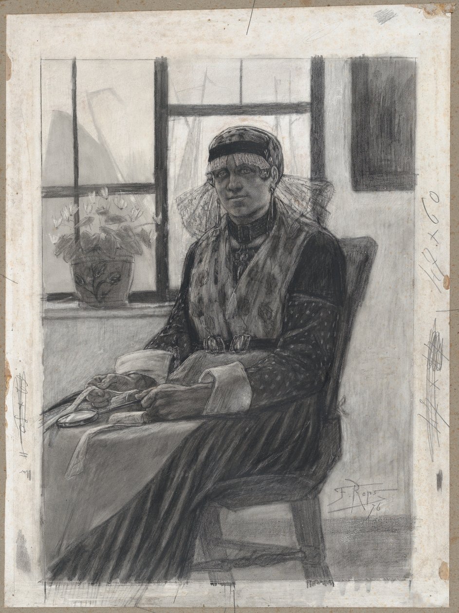 The Lace-Maker by Félicien Rops
