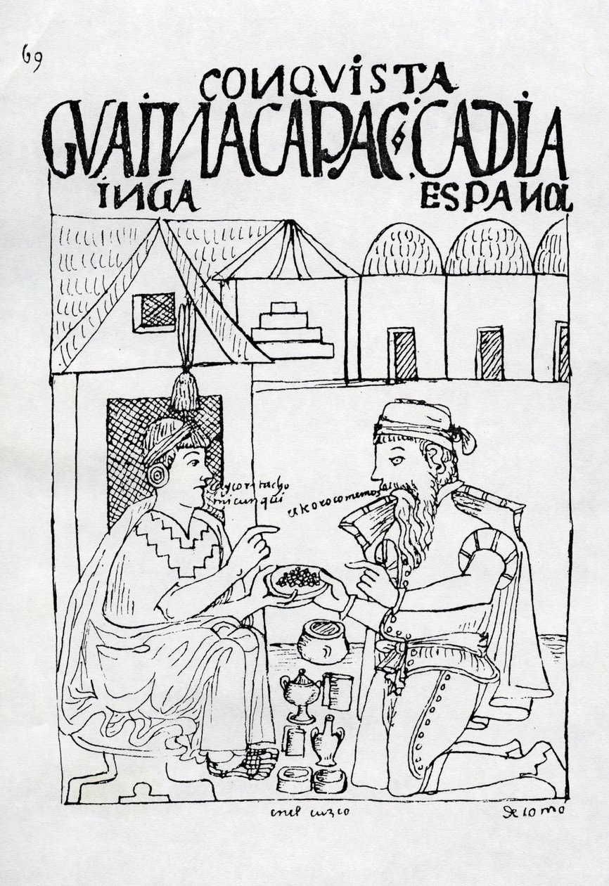 An Inca asks a Spaniard what he eats, he replies 