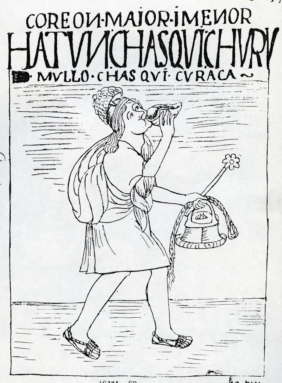December, the Month of the Sun God Festival by Felipe Huaman Poma de Ayala