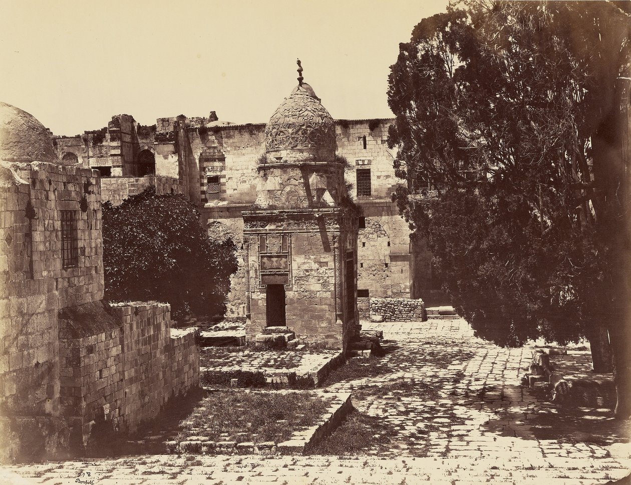 Domes on the Platform of the Temple - Jerusalem by Félix Bonfils