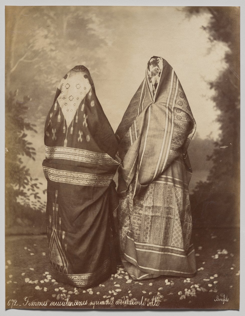 Syrian Muslim Women in Beirut, City Costume by Félix Bonfils