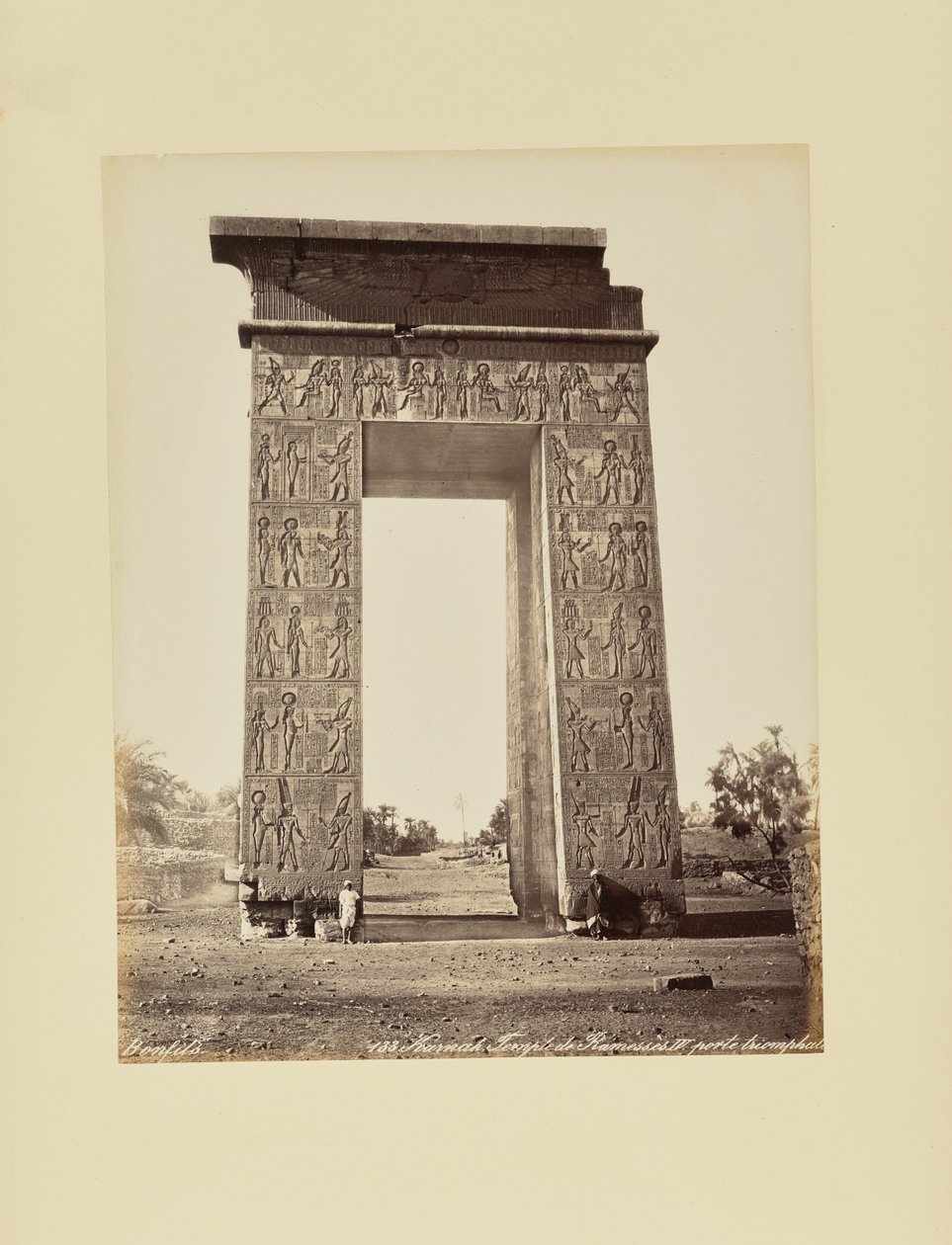 Karnak. Temple of Ramesses IV. Triumphal Gate by Félix Bonfils